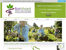 Tablet Screenshot of bonvivantwellness.com